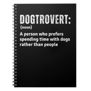 Cuaderno Dogtrovert Definition Funny Introvertido Padres Pe