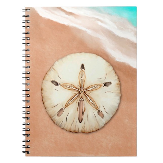 Cuaderno Dólar de arena acuática en la playa (Frente)