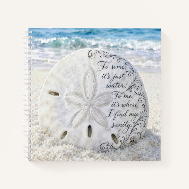 Cuaderno Dólar de arena con cita inspiradora (Anverso)