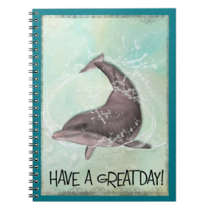 Cuaderno Dolphin Splashing Dice Que Tiene Un Gran Día