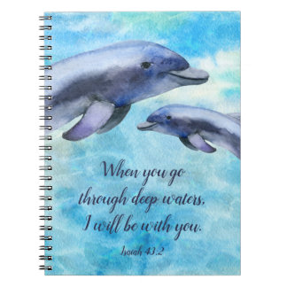 Cuaderno Dolphins acuarela de Bonito| Portátil diario