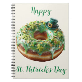 Cuaderno Dona de feliz día de San Patricio con sombrero de