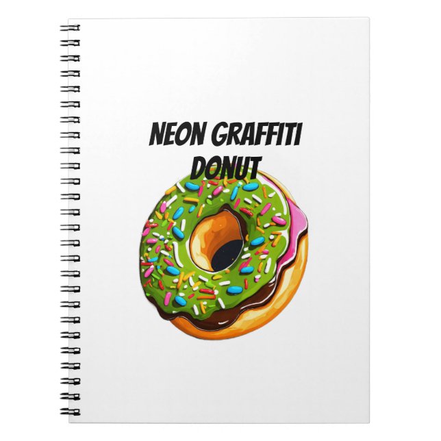 Cuaderno Dona de Graffiti de Neón – Explosión de Purpurina  (Frente)