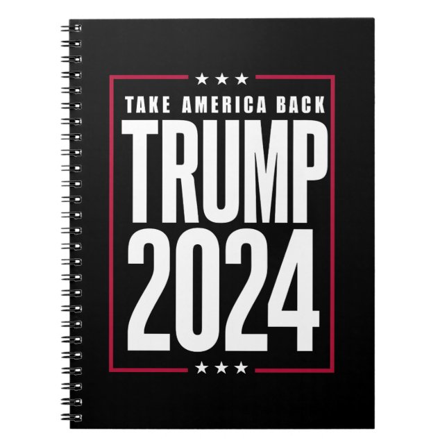 Cuaderno Donald Trump 2024 retrotrae a Estados Unidos a las (Frente)