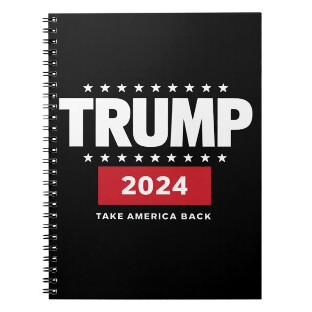 Cuaderno Donald Trump 2024 retrotrae a Estados Unidos a las (Frente)