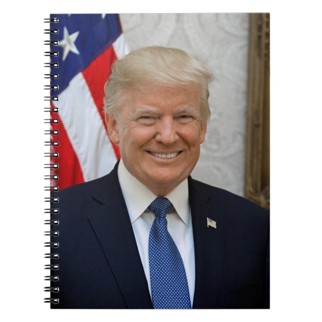 Cuaderno Donald Trump presidente de la Casa Blanca retrata  (Frente)