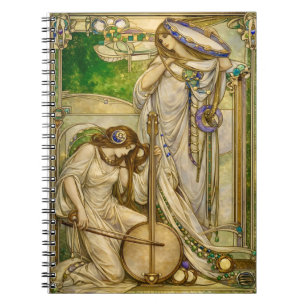 Cuaderno Doncellas de la Música Art Nouveau Ilustración Vin