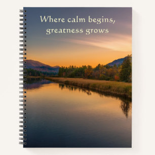 Cuaderno Donde comienza la calma Lago de montaña