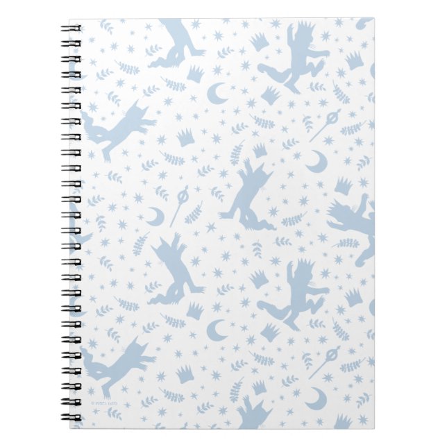 Cuaderno Donde las Cosas Salvajes Floral Azul (Frente)