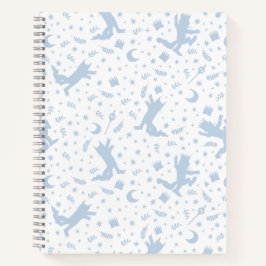 Cuaderno Donde las Cosas Salvajes Floral Azul