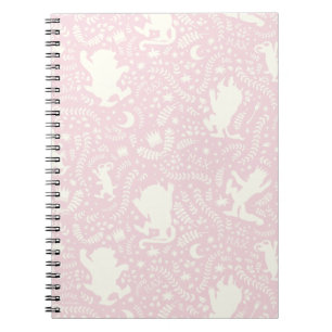 Cuaderno Donde las Cosas Salvajes Patrón Floral Rosa