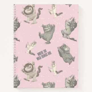 Cuaderno Donde las cosas salvajes son patrón de estrella ro