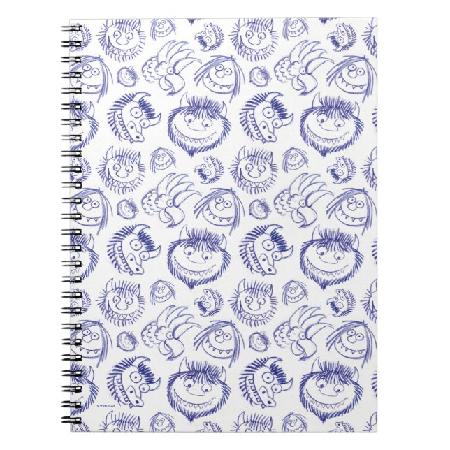 Cuaderno Donde las cosas salvajes son patrones de esbozo (Frente)