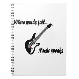 Cuaderno Donde las palabras fallan, la música habla