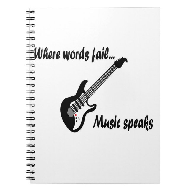 Cuaderno Donde las palabras fallan, la música habla (Frente)