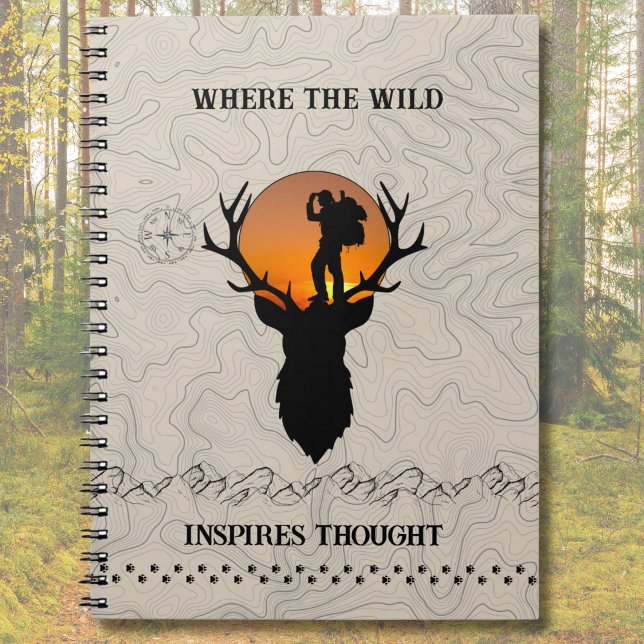 Cuaderno Donde Lo Salvaje Inspira El Pensamiento De Un Diar (Where The Wild Inspires Thought Wilderness Journal)