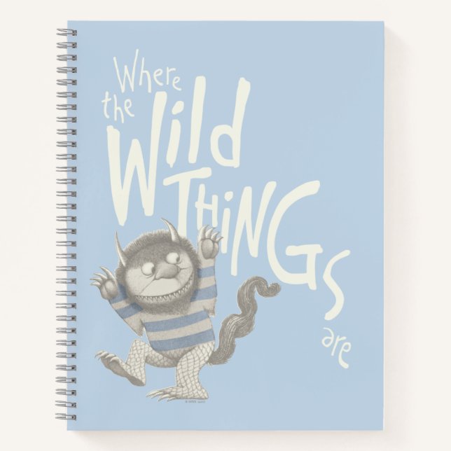 Cuaderno Donde se citan cosas salvajes - azul (Anverso)