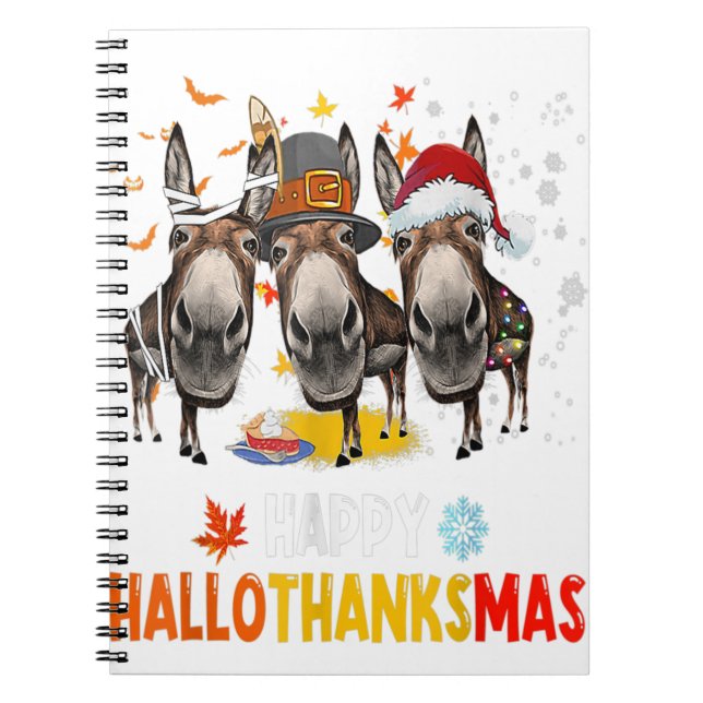 Cuaderno Donkey Happy HalloGraciasMas Halloween Acción de G (Frente)