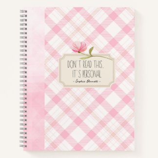 Cuaderno Don't Read This, It's Personal – Cute Pink Floral