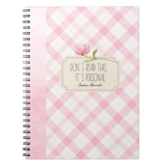 Cuaderno Don't Read This, It's Personal – Cute Pink Floral