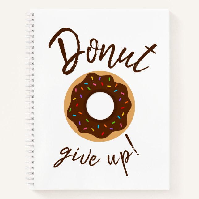 Cuaderno Donut Abandonar El Chocolate Con Ropa De Arcoiris (Anverso)