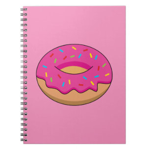 Cuaderno Donut de fresa con Personalizado Sprinkles