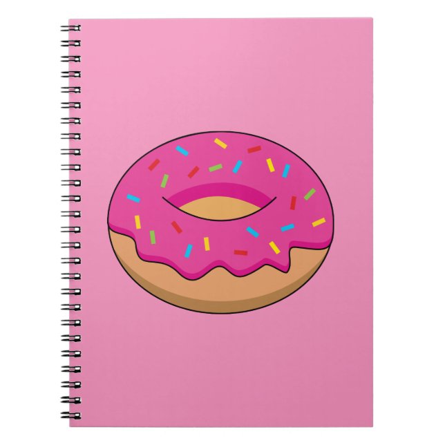 Cuaderno Donut de fresa con Personalizado Sprinkles (Frente)