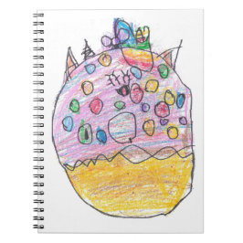 Cuaderno Donut unicornio con dibujos de artistas de niños c