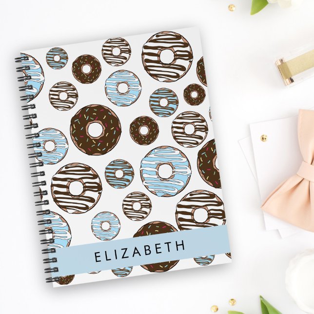 Cuaderno Donuts azules, donuts marrones, rociadores, tu nom (Subido por el creador)