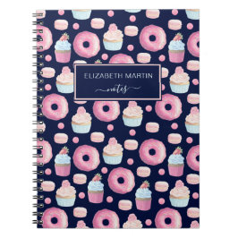 Cuaderno Donuts, bizcochos y macarones
