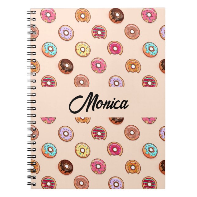 Cuaderno Donuts decorativos cortos en rosa (Frente)