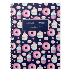 Cuaderno Donuts, pastelitos y macarons