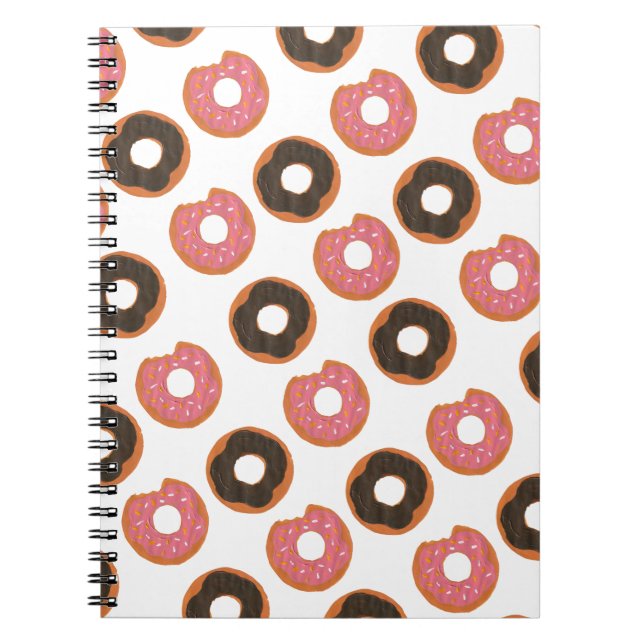 Cuaderno Donuts - Patrón de Donut Original Pintado A Mano (Frente)
