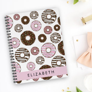 Cuaderno Donuts rosados, donuts marrones, rociadores, tu no