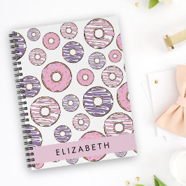 Cuaderno Donuts rosados, Donuts morados, salpicaduras, tu n