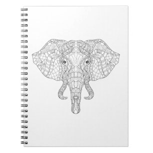 Cuaderno Doodle 2 de la cabeza del elefante