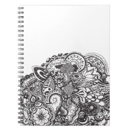 Cuaderno Doodle abstracto de la pluma y de la tinta