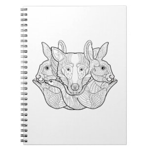 Cuaderno Doodle animal del grupo
