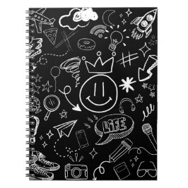 Cuaderno Doodle Art Black & White