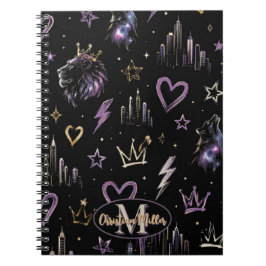 Cuaderno Doodle Cósmico de Graffiti Urbano Personalizado