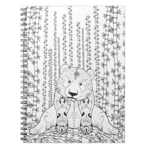 Cuaderno Doodle de bambú de la panda