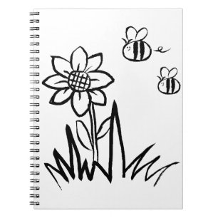 Cuaderno Doodle de girasol