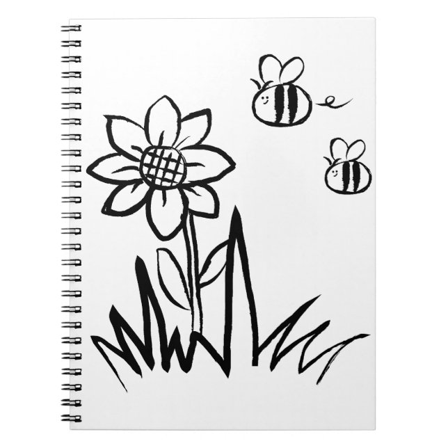 Cuaderno Doodle de girasol (Frente)