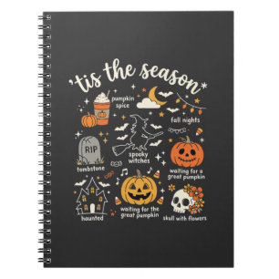 Cuaderno Doodle de Halloween Es la Temporada Diseño de Bruj
