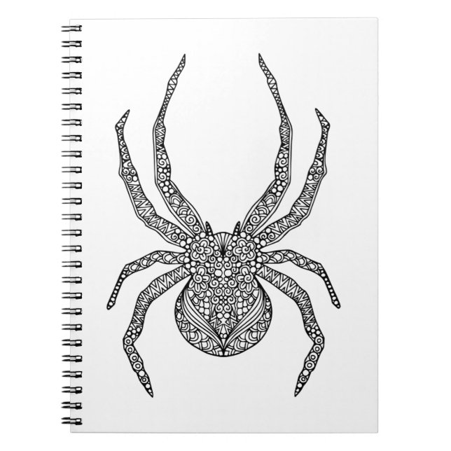 Cuaderno Doodle de la araña (Frente)