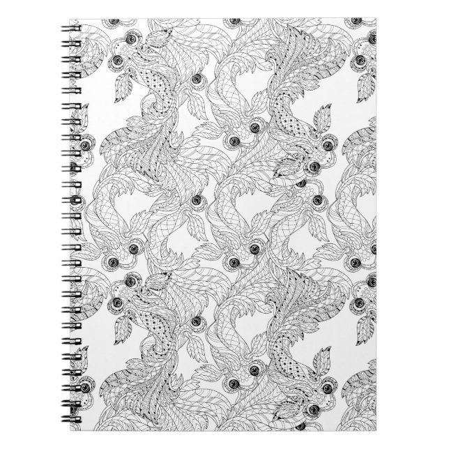 Cuaderno Doodle de los pescados de China (Frente)