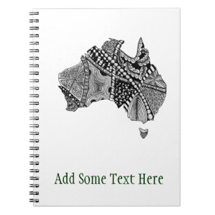 Cuaderno Doodle de mapas de Australia