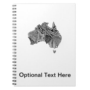 Cuaderno Doodle de mapas de Australia