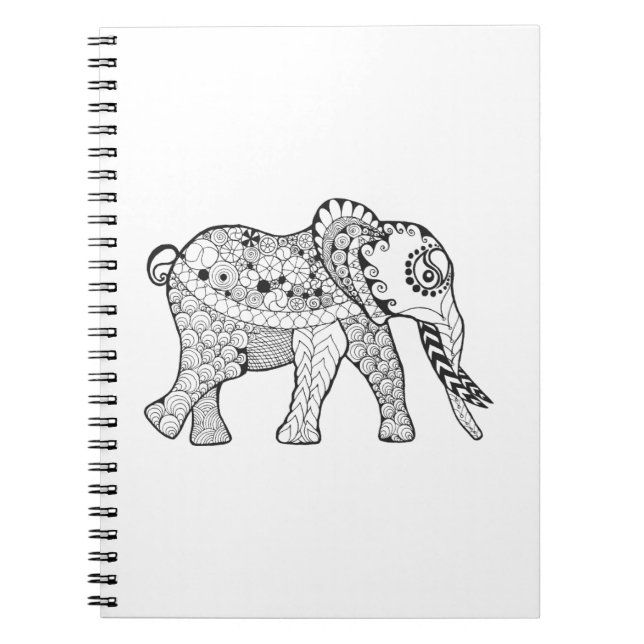 Cuaderno Doodle del elefante (Frente)