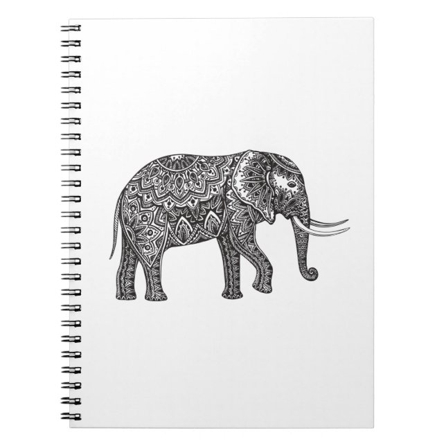 Cuaderno Doodle del elefante de la fantasía (Frente)